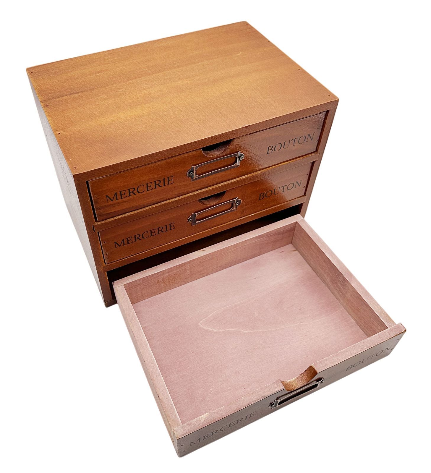 2引き出し ナチュラル木製机 在庫処分】木製 ナチュラルな 引出し付き 収納ボックス 木箱