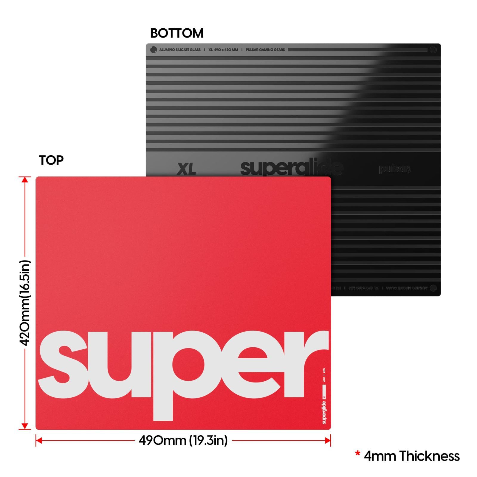 superglide ゲーミングマウスパッド 490x420