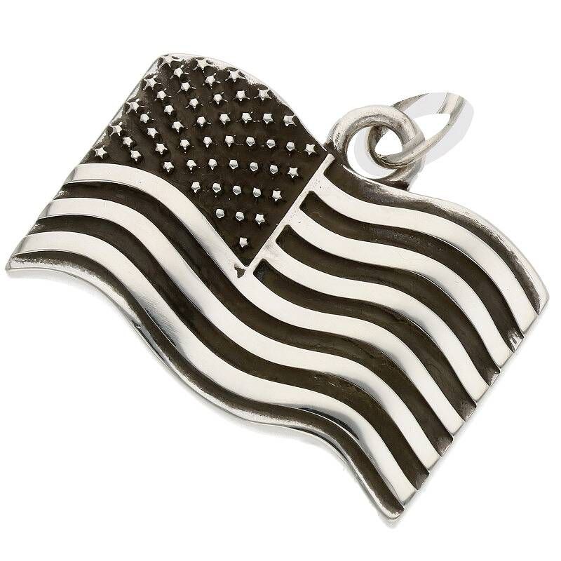 クロムハーツ  AMERICAN FLAG/アメリカンフラッグ シルバーネックレストップ メンズ