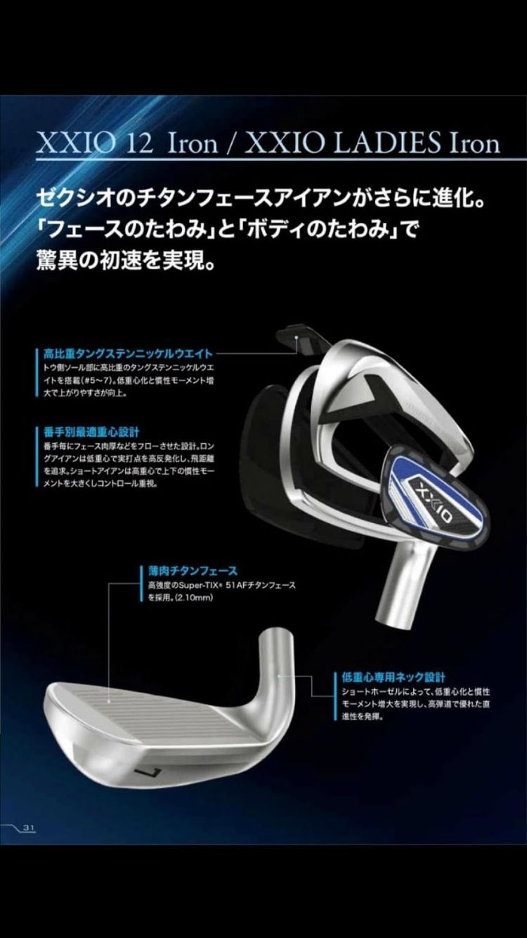 XXIO XXIO12【ブルー】ゼクシオ 12 レディース アイアン5本