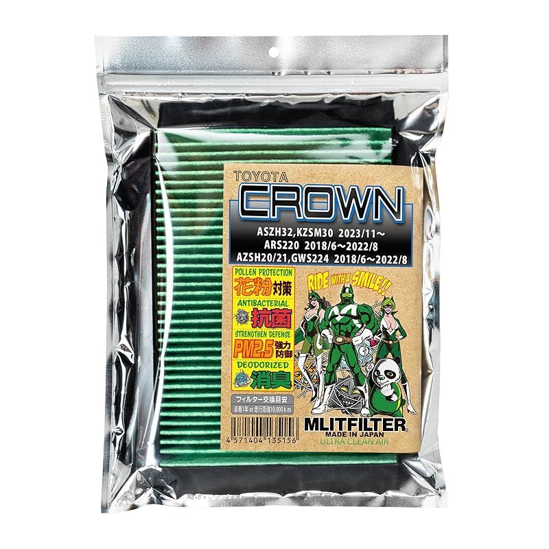 エムリットフィルター トヨタ クラウン220系 エアコンフィルター D-075_CROWN (ARS220、 AZSH20/21、GWS224、AZSH32、KZSM30) 花粉対策 抗菌 抗カビ 防臭 0