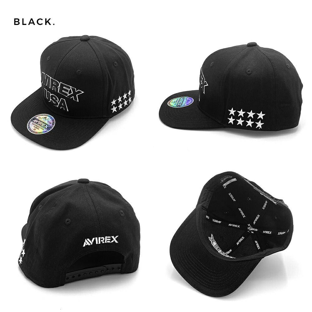 新品・未使用・タグ付き☆AVIREXブラックCAP☆メンズ・フリーサイズ