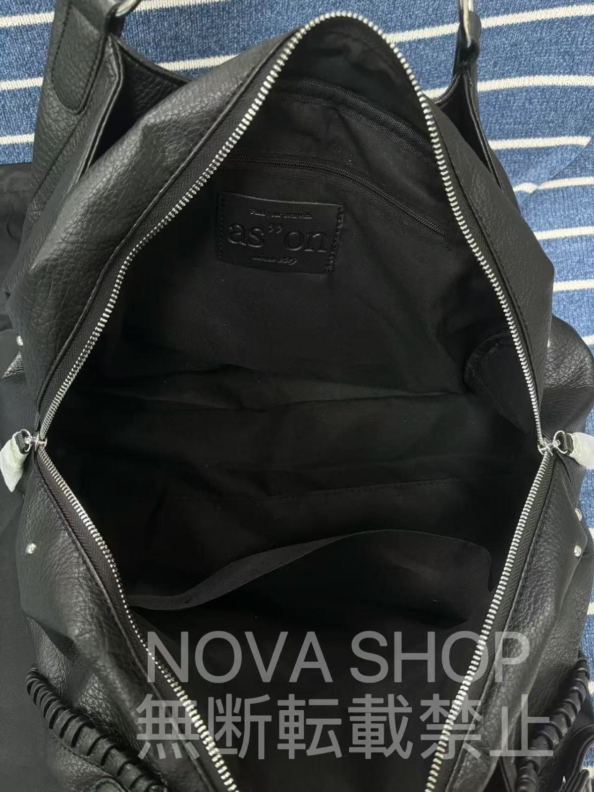 as\"on ason bag トートバッグ ショルダーバッグ　ブラック 韓国 韓国 大人気 as