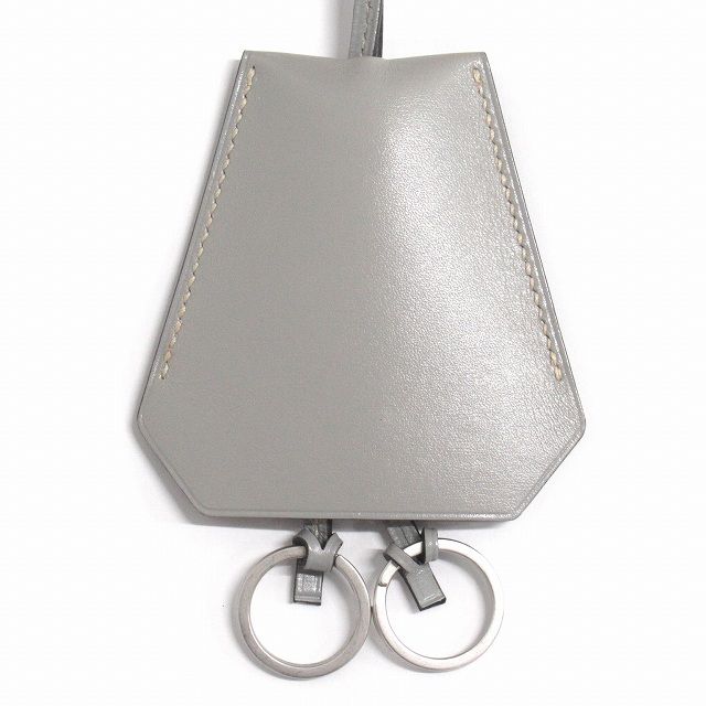 美品 エルメス HERMES by Martin Margiela マルジェラ期 クロシェット ネックストラップ ネックレス キーリング キーケース  バッグチャーム ボックスカーフ レザー □C刻印 1999年製 ヴィンテージ ビンテージ ◇９