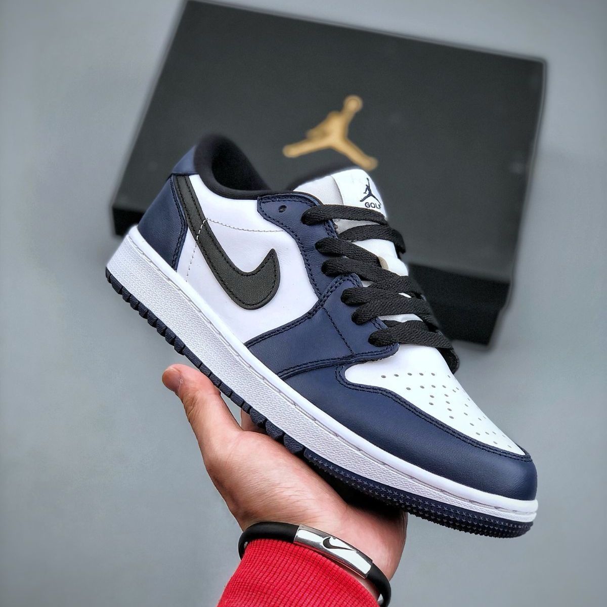 Nike Air Jordan 1 Low Golf Midnight Navy Men's Shoes DD9315-104 ナイキ エア ジョーダン 1 ロー ゴルフ ミッドナイト ネイビー メンズ シューズ DD9315-104  箱付<>