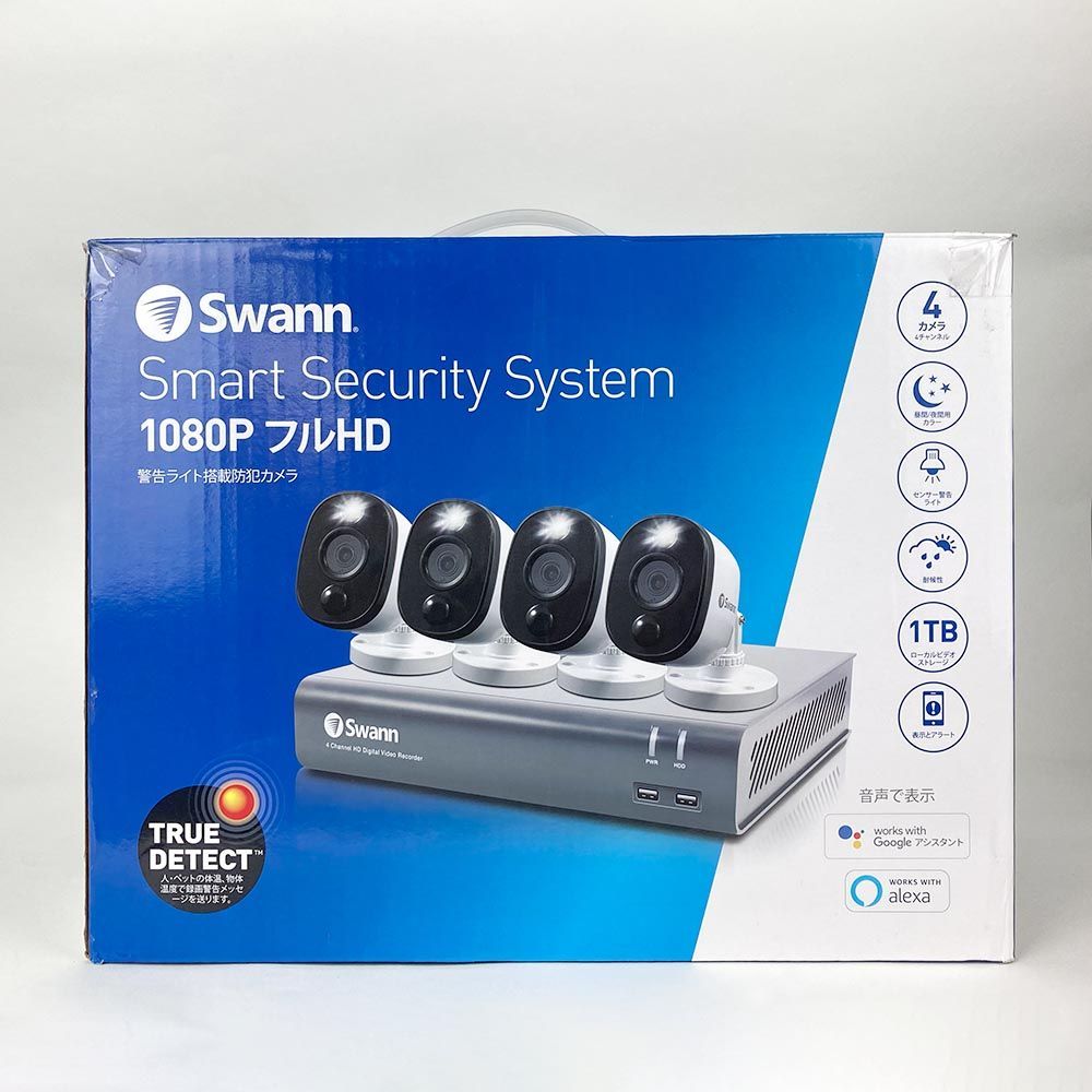 Swann スワン　防犯カメラ　4チャンネルDVRシステム 1TB カメラ4台 Amazon.co.jp: 【日本正規代理店】Swann セキュリティカメラ 4CH DVR