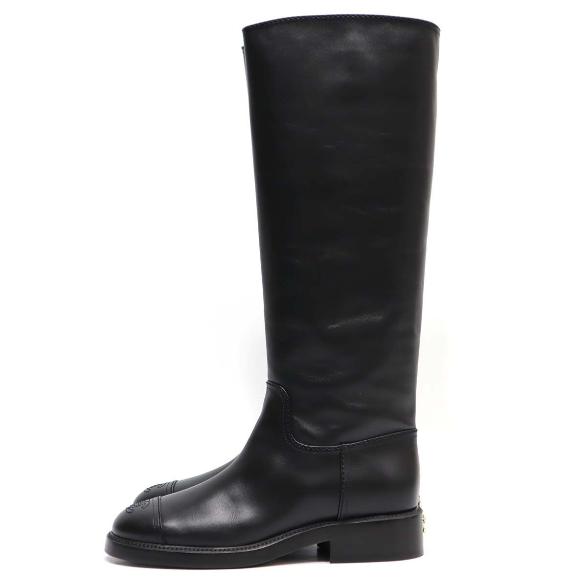 シャネル ココマーク レザー ロングブーツ 楽天市場】CHANEL High Boots ロング ブーツ ココマーク キルティング