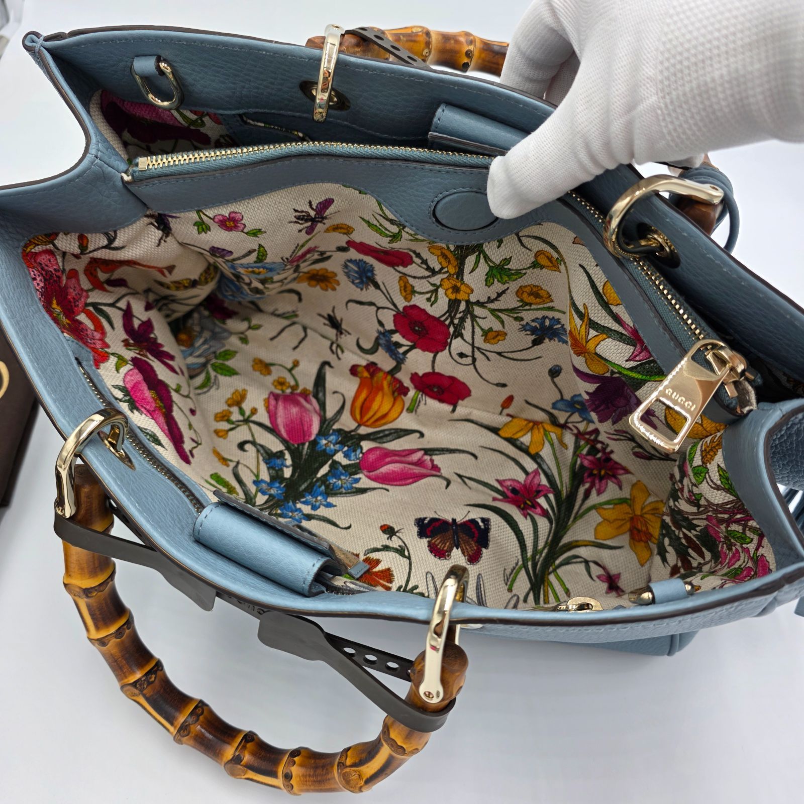 美品✨GUCCI バンブー ショッパー 2way ショルダーバッグ 中古/AB】50周年限定 GUCCI グッチ バンブー ショッパー
