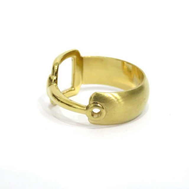 中古 グッチ 小物 スカーフリング ホースビット Aランク ゴールド