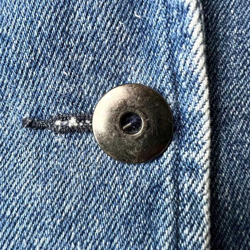 80s 黒タグ Eddie Bauer デニム テーラード ジャケット S / 80
