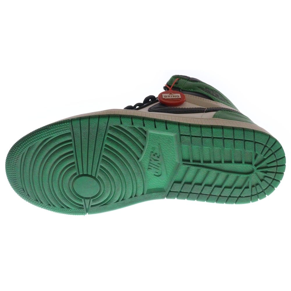 NIKE ハイカット シューズ AIR JORDAN1 ブラック/グリーン NIKE (ナイキ) AIR JORDAN 1 HI Black and Lucky Green エア