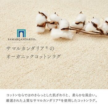 ラグ オーガニックコットンラグ 約130×185cm 洗える 抗菌 防臭 3サイズ
