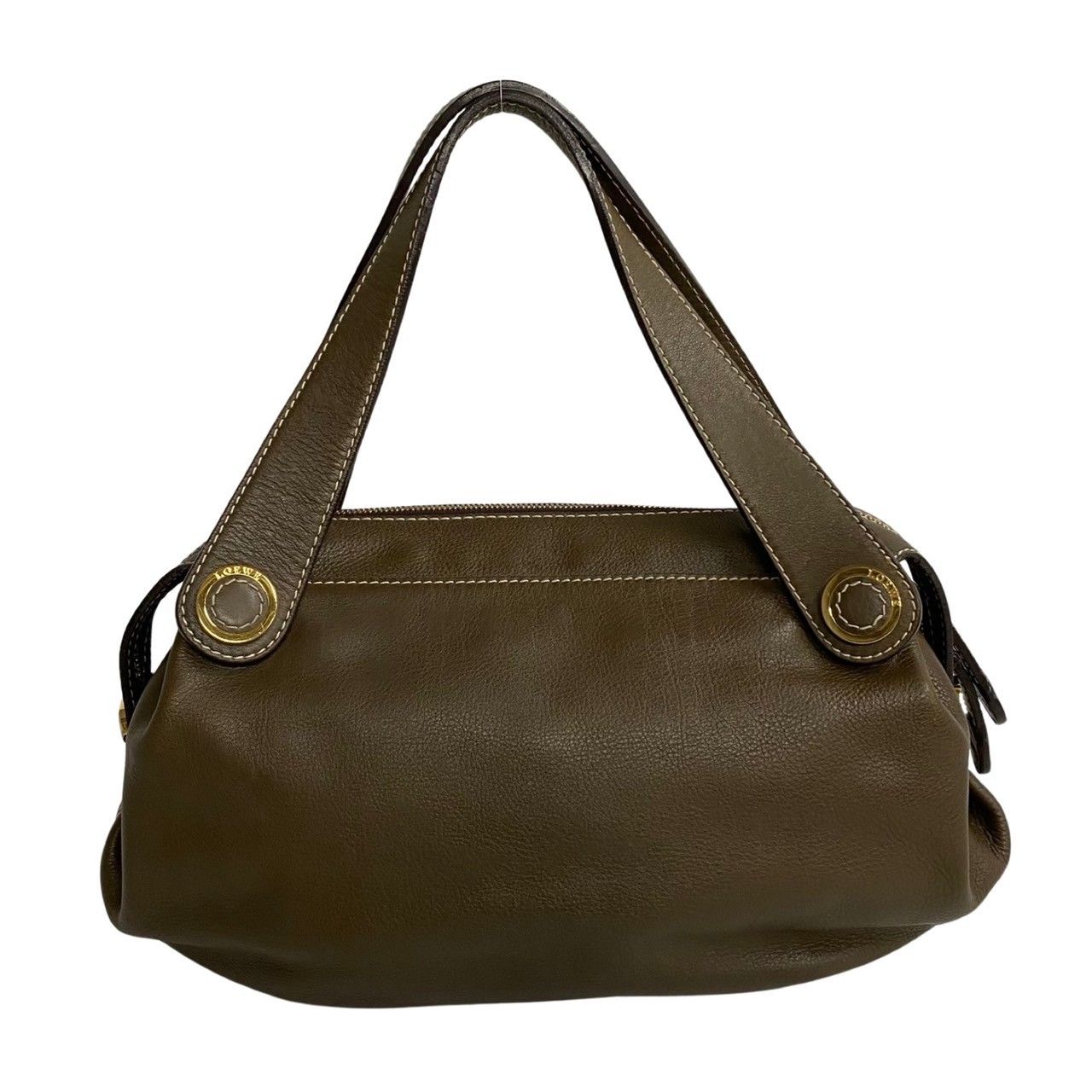 極 美品 希少品 LOEWE ロエベ アナグラム ロゴ 金具 レザー 本革 極 美品 希少品 LOEWE ロエベ アナグラム ロゴ 金具 レザー 本革