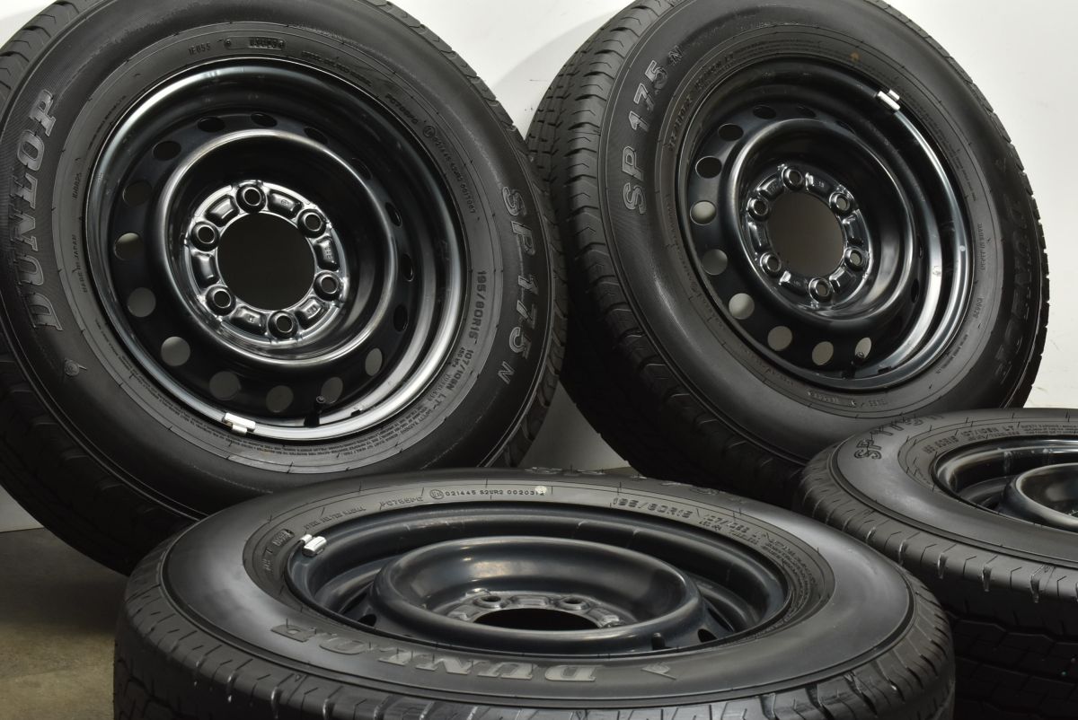 超バリ溝 トヨタ 200 ハイエース 純正 15in 6J 35 PCD139.7 製 2025年製 ダンロップ SP175N 195|80R15 LT レジアスエース