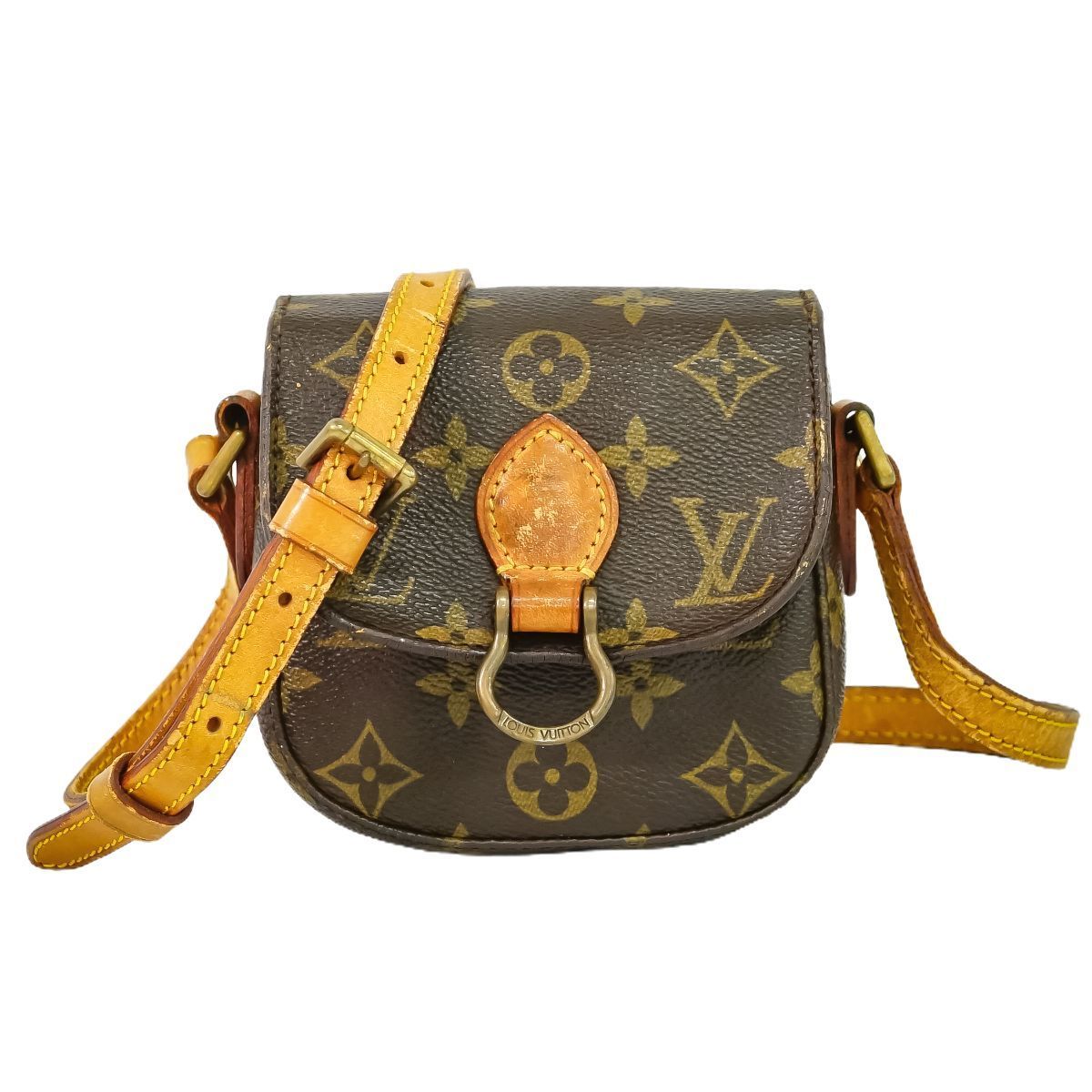 本物 ルイヴィトン LOUIS VUITTON LV ミニミニサンクルー モノグラム ショルダーバッグ ポシェット ブラウン M51245 Mini  mini Saint Cloud ビトン バッグ 中古 - メルカリ