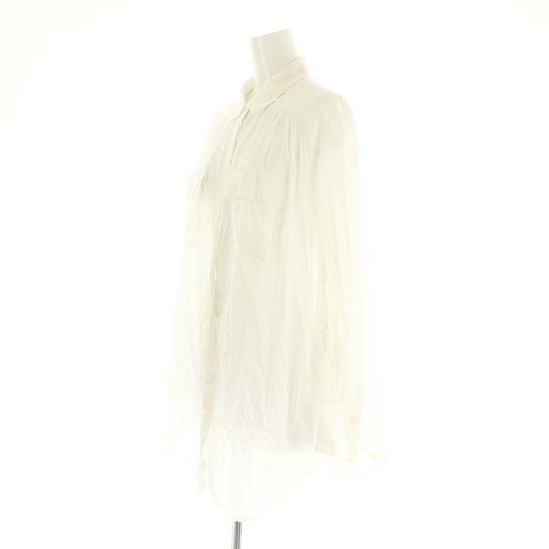 ハーリップトゥ Herlipto Cotton-brend Voile Sheer Shirt