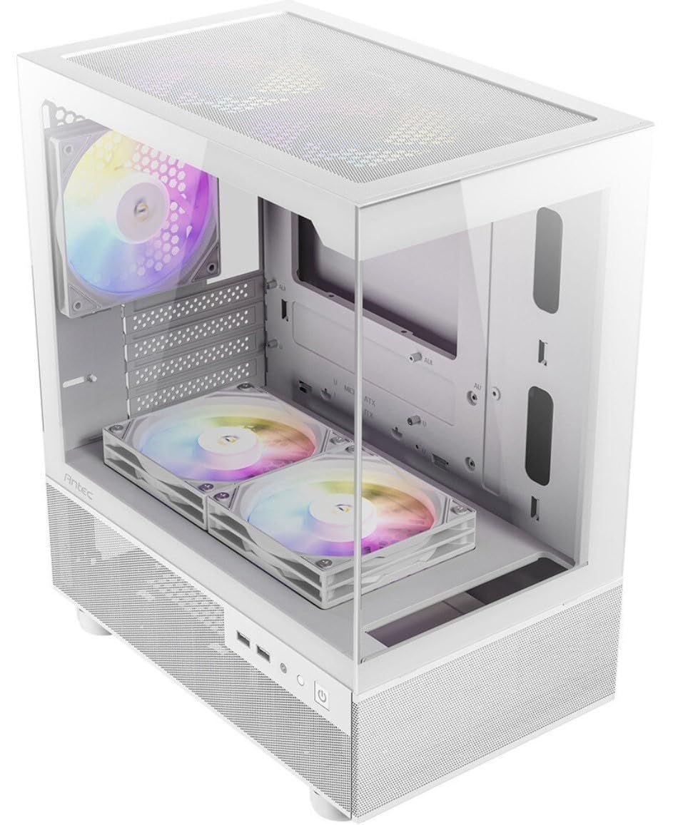人気 Micro-ATX対応 ixed mode RGBファン5個を標準搭載したピラーレス CX200M RGB Elite White