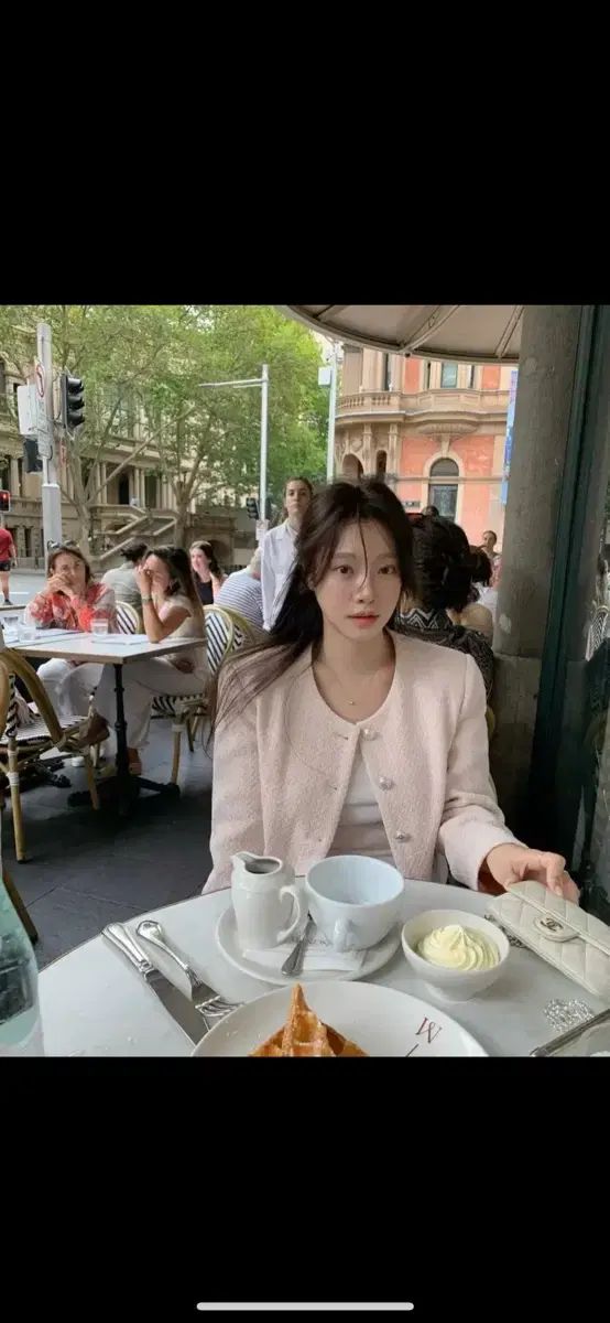 The wish リース leeds ソフィア ツイード ジャケット ピンク