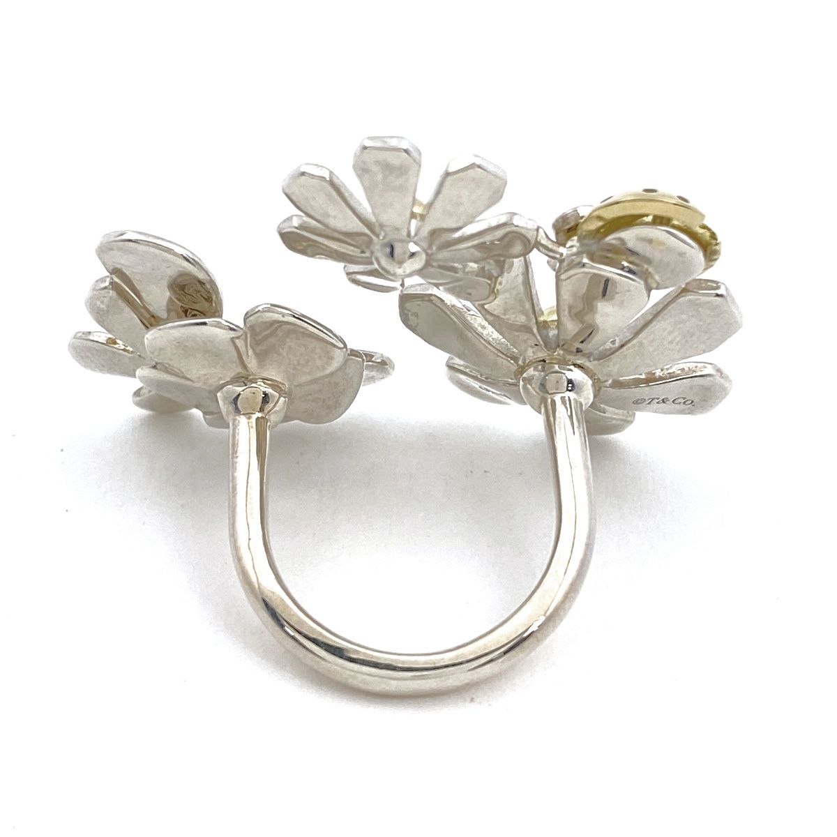 ティファニー TIFFANY&Co. フラワーモチーフ リング ロゴ 蝶々