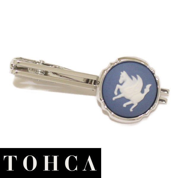 取寄品 陶華 TOHCA シルバー ラウンド ペガサス ブルー タイピン ネクタイピン スーツアクセサリー専門店 プレゼント プチギフト おしゃれ カフスマニア