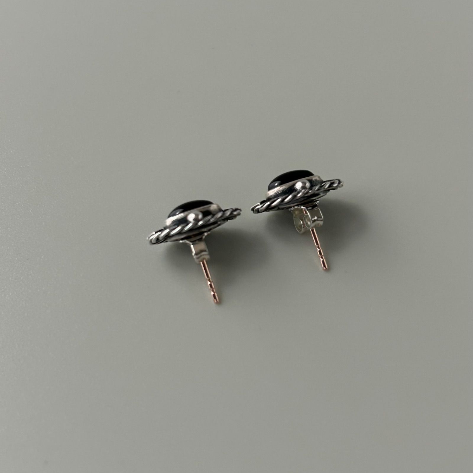 ジョージジェンセン 希少 ピアス 2004 オニキス AG925 Georg Jensen 