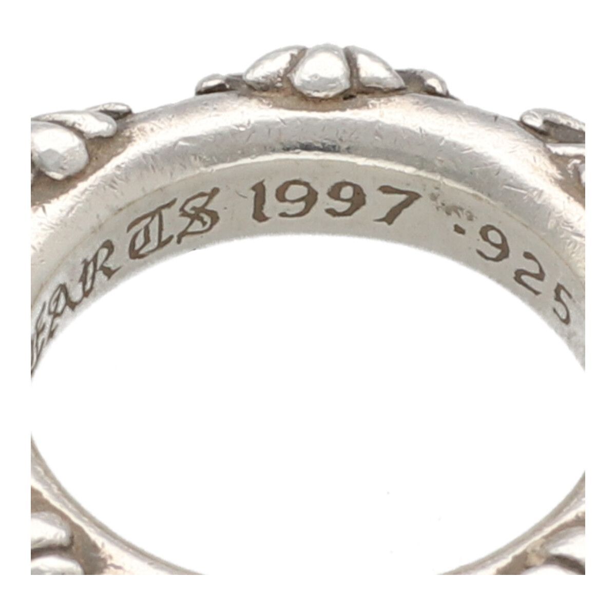 中古】 CHROME HEARTS クロムハーツ クロスバンド リング 12号 SV925 