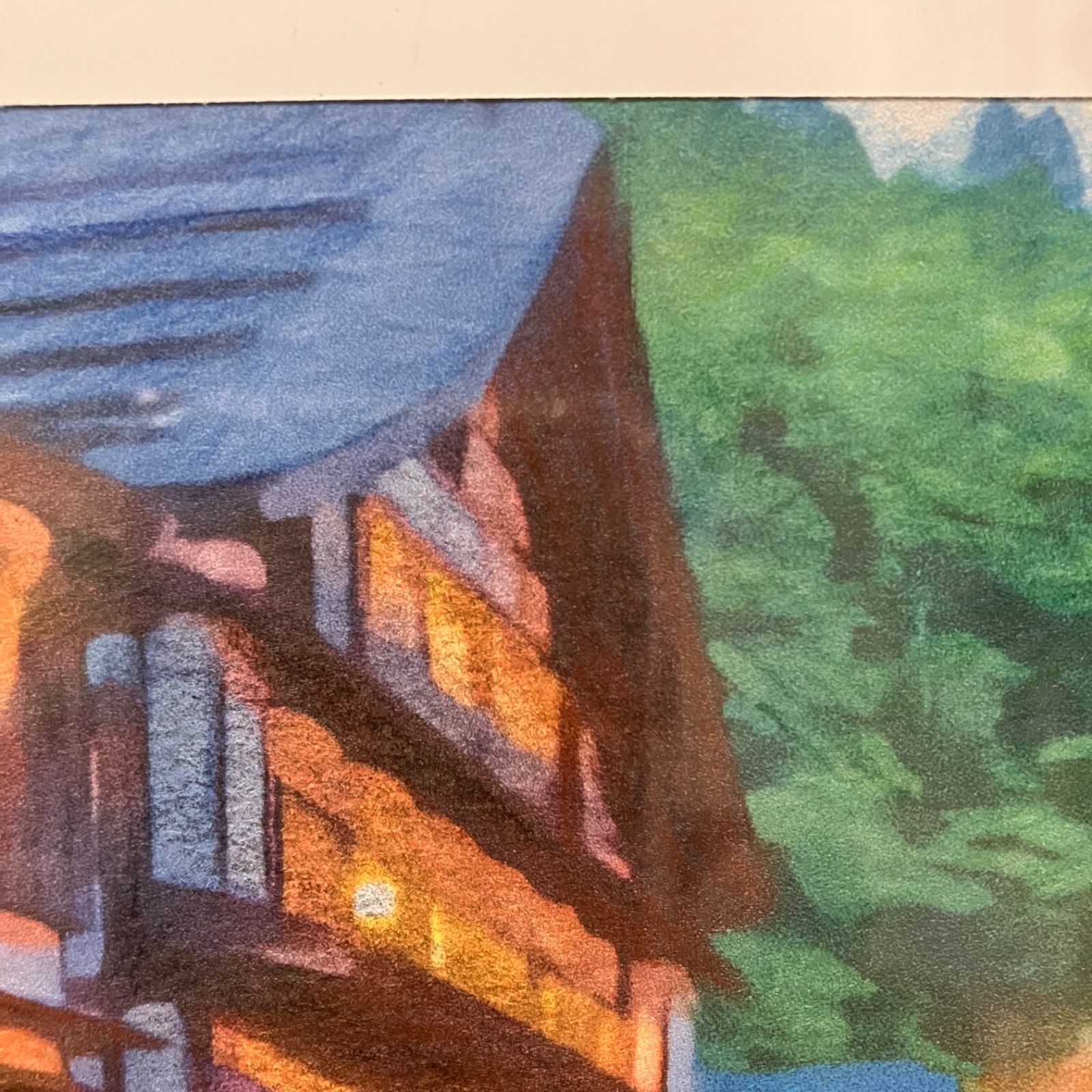 ジブリアート14 千と千尋の神隠しより「銀山温泉」額装品 額縁寸法