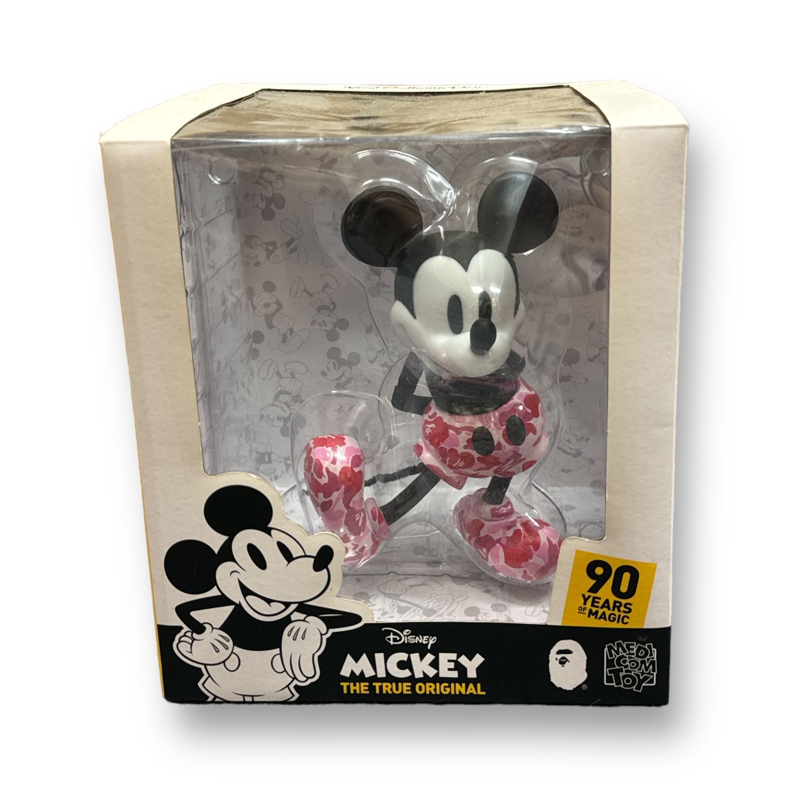 A BATHING APE®×MEDICOM TOY ミッキーマウス フィギュア A BATHING APE Disney MICKEY 90th x BAPE VCD Figure Blue CAMO