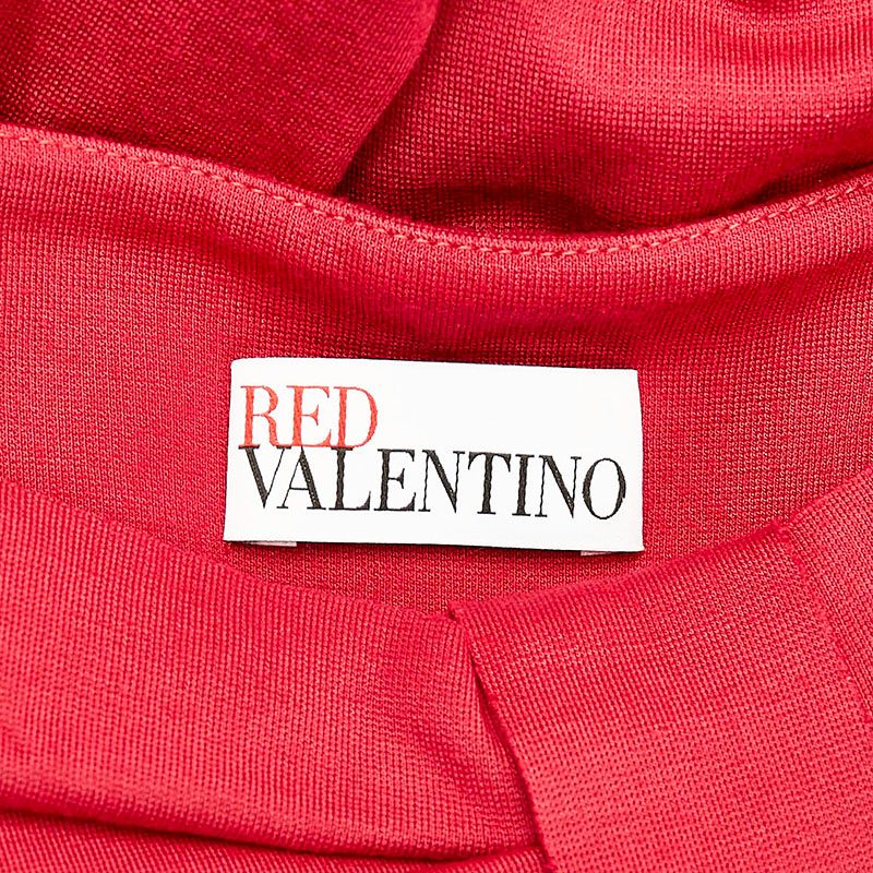 RED VALENTINO ノースリーブ　リボンつきワンピース XS-Lサイズあり 【GINZA COUTURE/銀座クチュール】ニュアンス柄