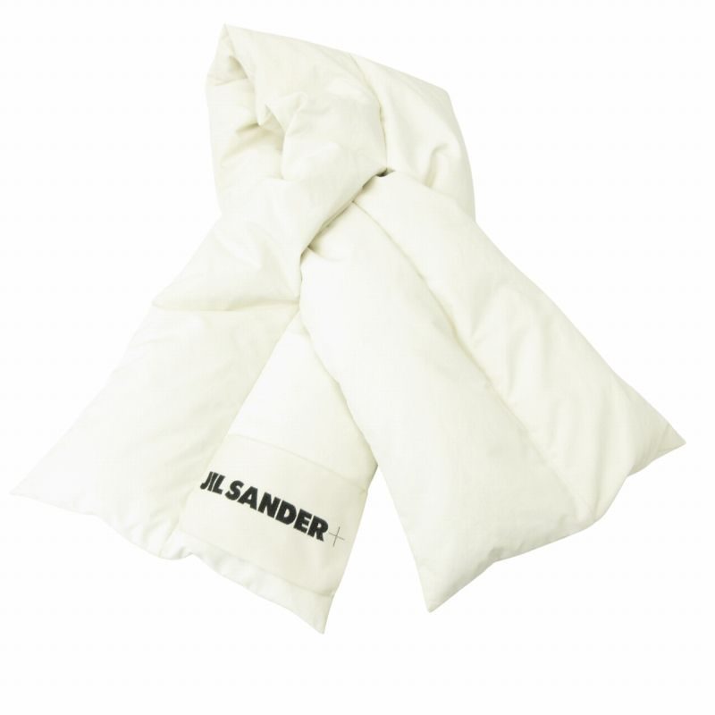 ジルサンダープラス JIL SANDER＋ 22AW ダウンスカーフ マフラー J47TE001 白 ホワイト レディース 0425