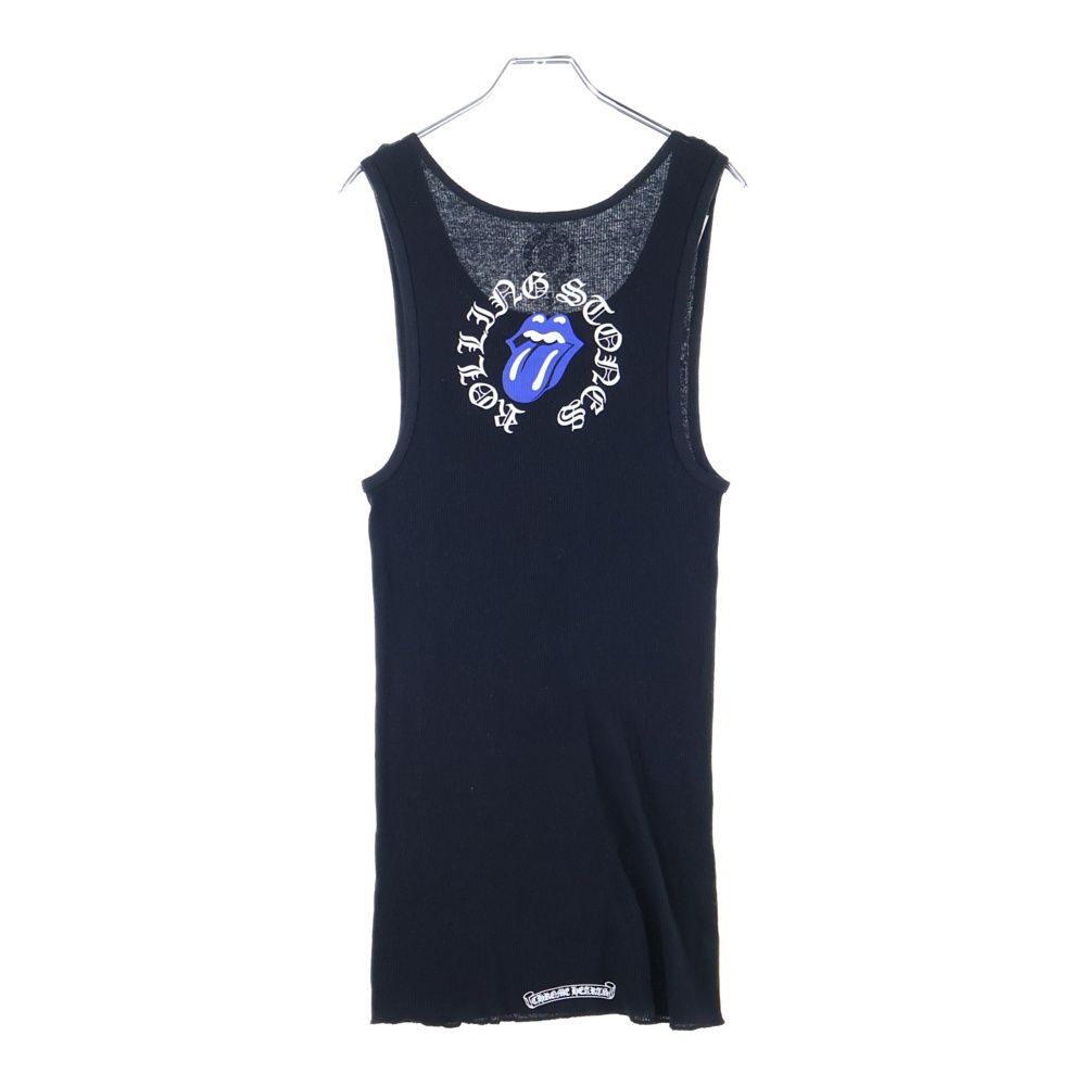 CHROME HEARTS クロムハーツ ×ROLLING STONES 2025 ローリングストーンズ リップ-タン プリント タンクトップ ブラック ブルー