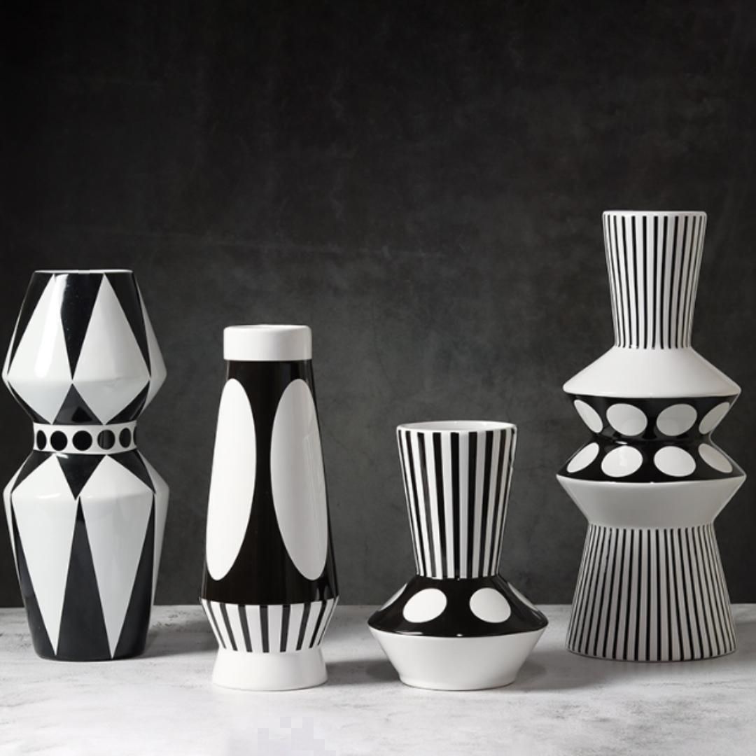 花瓶 モノトーン フラワーアレンジ 高級感 オシャレ 海外 陶器 新品 花瓶 モノトーン フラワーアレンジ 高級感 オシャレ 海外 陶器 新品