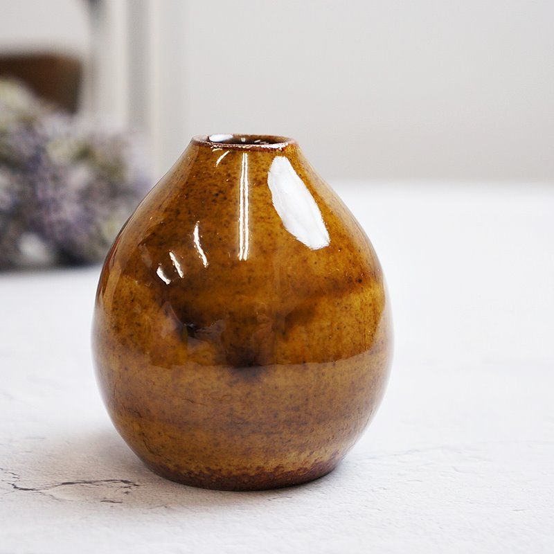 一輪挿し 陶器 有田焼 作家 新品未使用 丸型飴 花瓶 - メルカリ