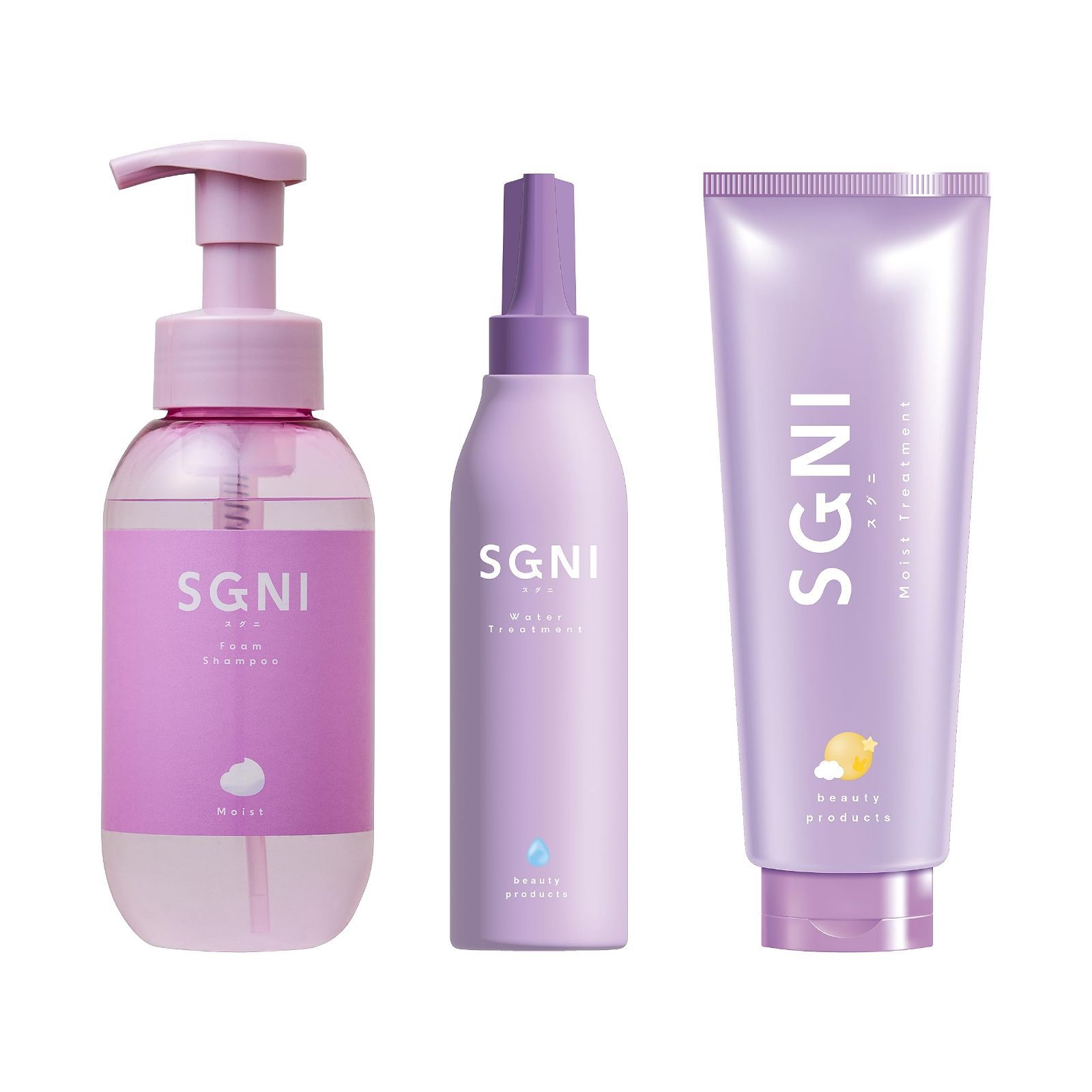 【新着商品】SGNI モイスト泡シャンプー ＆ ウォータートリートメント スグニ ＆ モイストトリートメント 3点セット