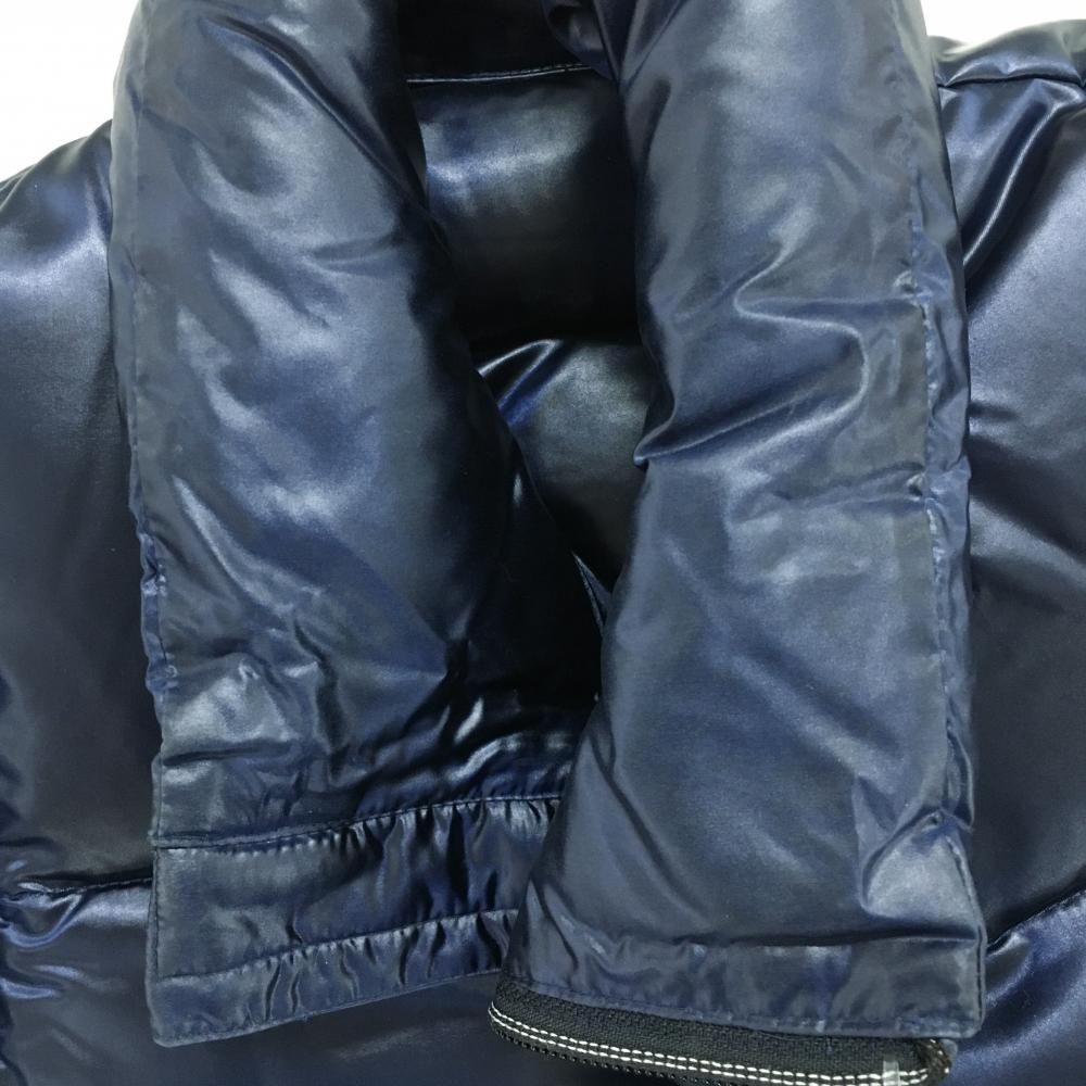 【美品】St ANDREWS セントアンドリュース ダウンジャケット LL セントアンドリュース ダウンジャケット ネイビー×黒 袖着脱可 バイ
