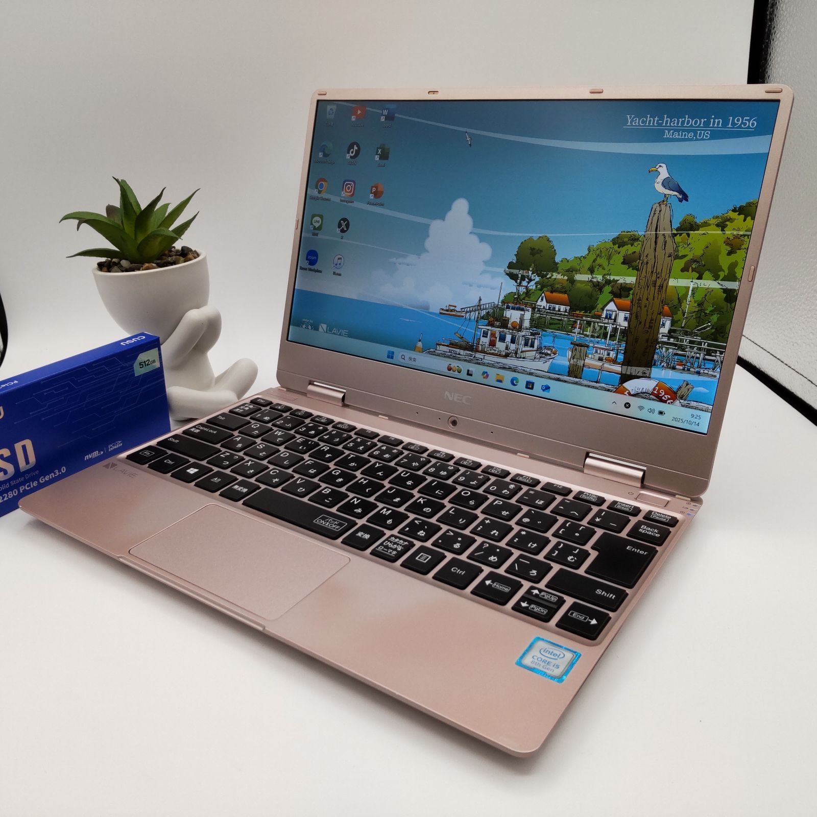 【超軽量】NEC Lavieメタリックピンク☘8世代i5☘NVMe512GB 希少ピンク＆超軽量】NEC・Lavie☆メタリックピンク☆8世代core i5