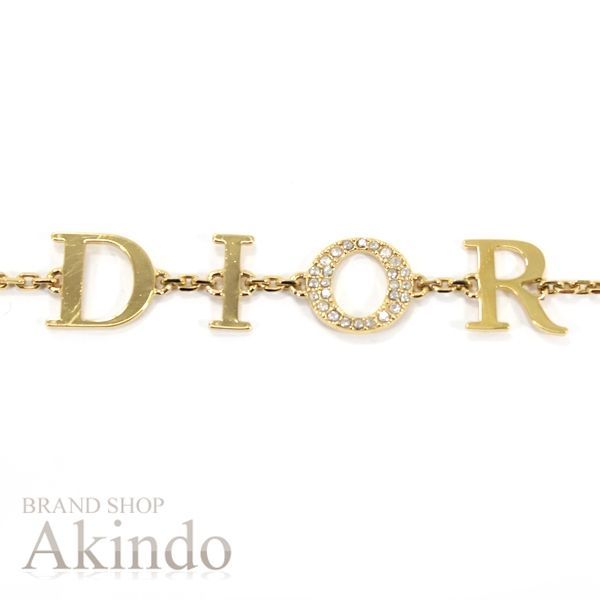 【Christian Dior】ディオール ブレスレット 23AW ラインストーチェーン全長19cm
