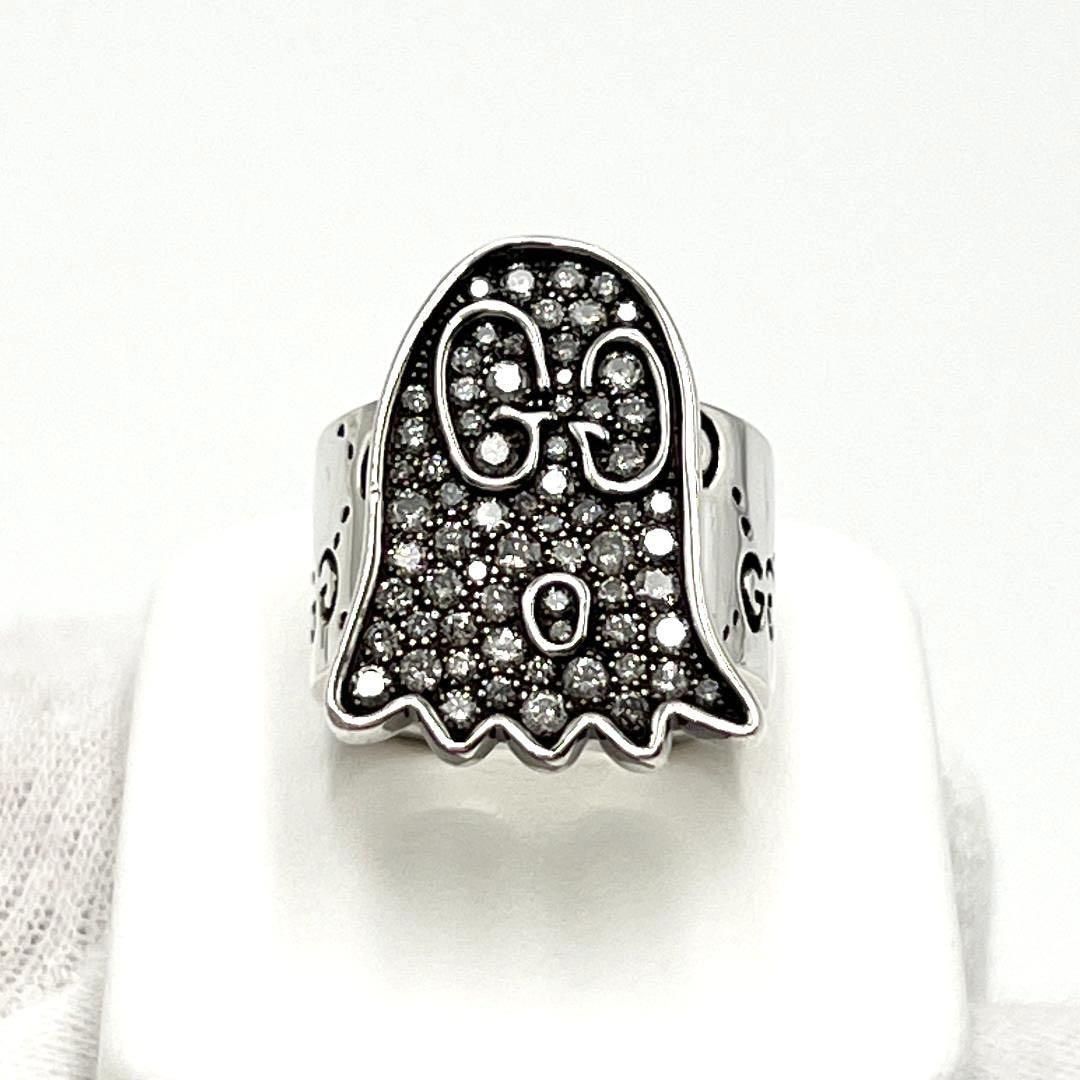 【11号】グッチ　レディース　指輪　リング　ゴースト　パヴェ　ダイヤモンド 11号】グッチ レディース 指輪 リング ゴースト パヴェ ダイヤモンド