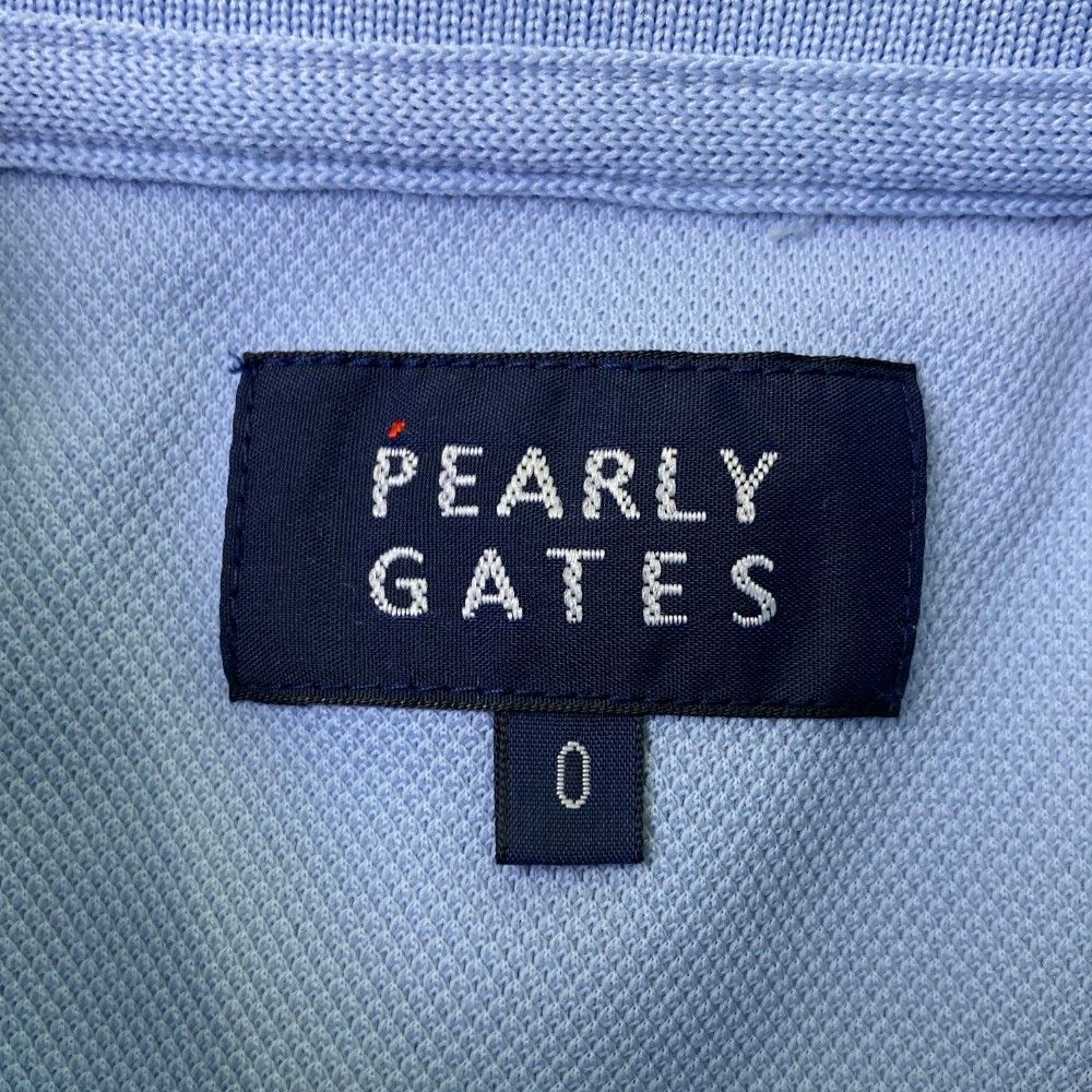 サイズ：0 PEARLY GATES パーリーゲイツ 半袖ポロシャツ ブルー