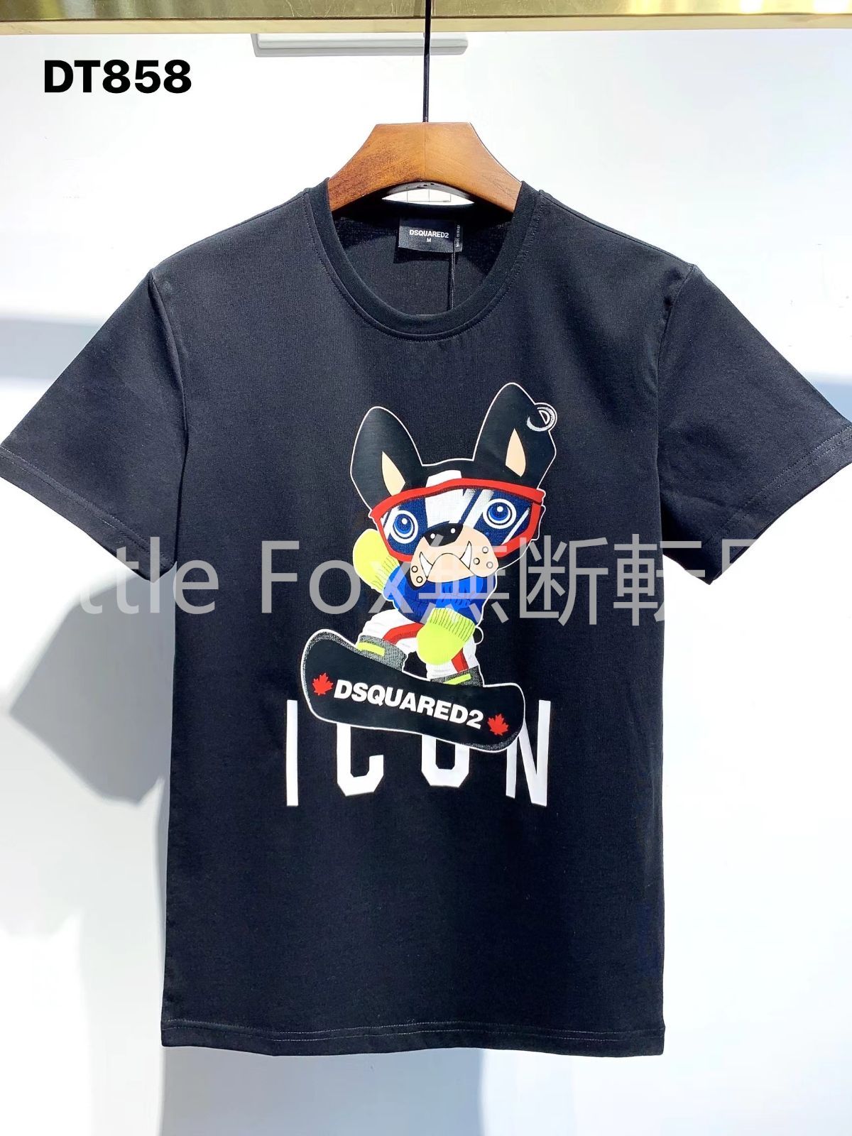 【新品】DSQUARED2  Tシャツ 犬  男女兼用  ブラック