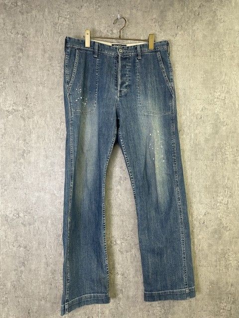 STUSSY ｽﾃｭｰｼｰ ﾃﾞﾆﾑ ﾊﾟﾝﾂ ﾍﾟｲﾝﾄ ﾜｰｸ ｲﾝﾃﾞｨｺﾞ 32 33931267
