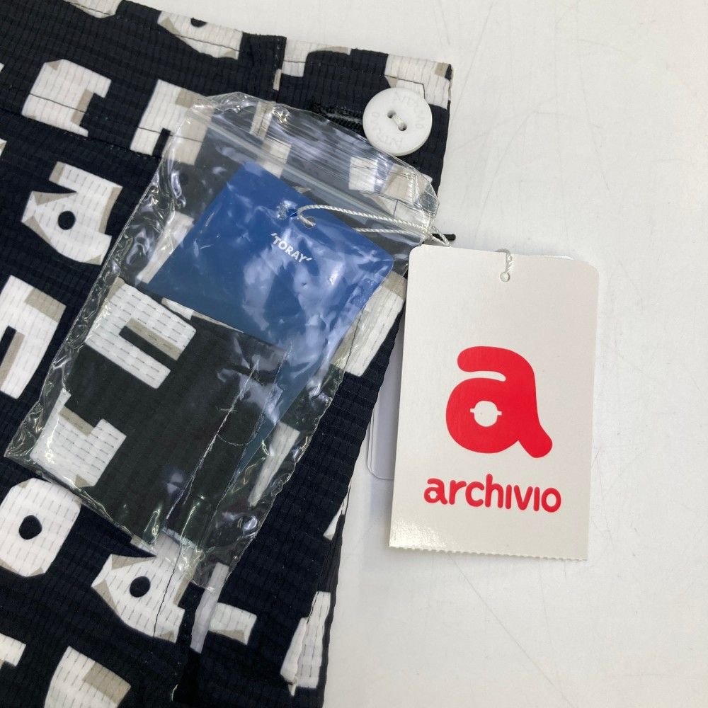 サイズ：40 ARCHIVIO アルチビオ キュロットパンツ 総柄 ブラック系