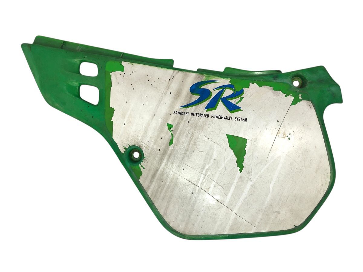 着用1回 Kawasaki KDX125SR DX125A 純正 サイドカバー 左右セット 右ヒビ有 2778-M6715 【史上最も激安】