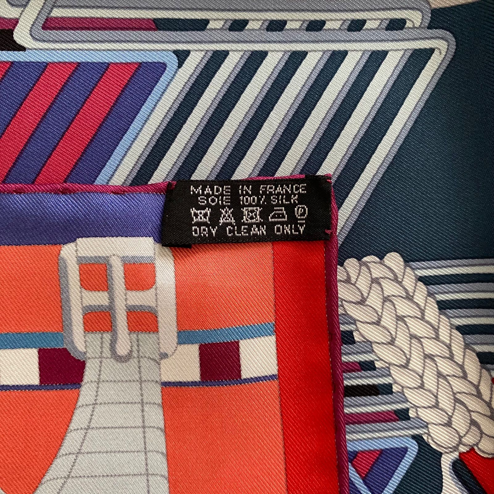 値下げ！【新品同様】HERMES エルメス カレ90 スカーフ SANGLES EN