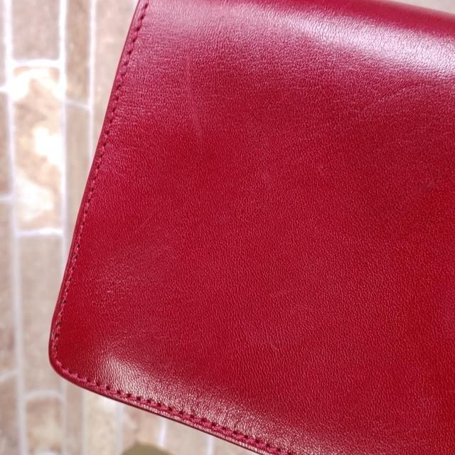 ヒロフ HIROFU ☆ レザー ハンドル付 二折財布 財布 イタリア製 赤 ヒロフ HIROFU ☆ レザー ハンドル付 二折財布 財布 イタリア製 赤