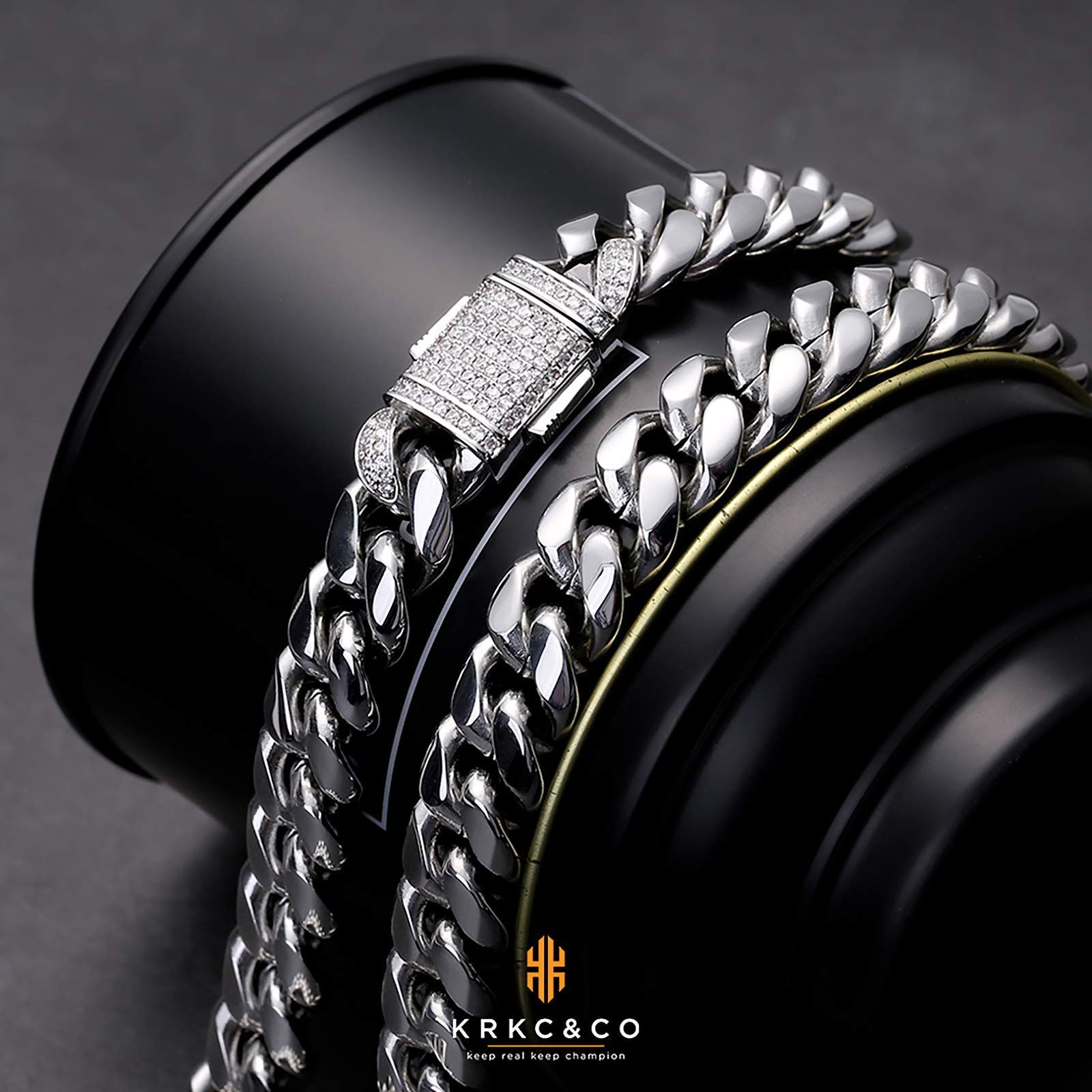 色: 12mm-シルバー】KRKCu0026CO 喜平ネックレス メンズチェーンネック-