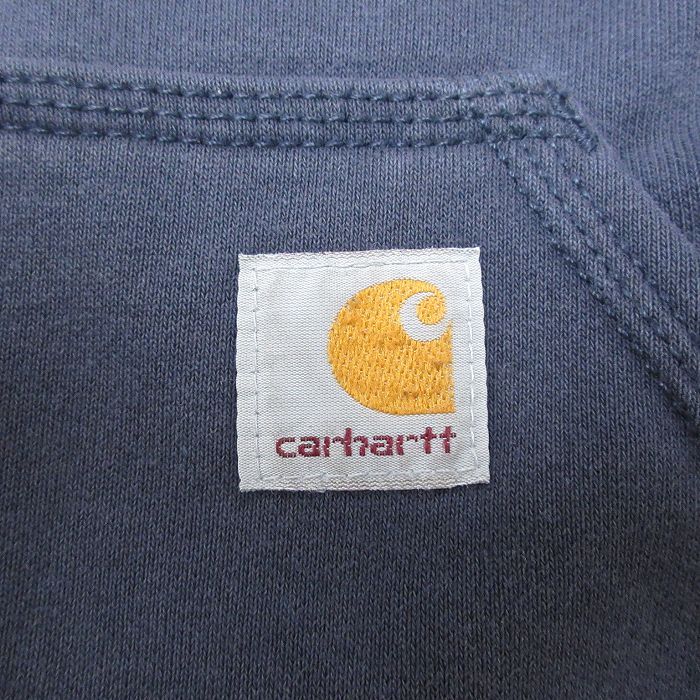 美品古着◆ カーハート　スウェットトレナー　紺　ネイビー　Lサイズ　ロゴ刺繍 楽天市場】Carhartt 無地 スウェット トレーナー M / カーハート