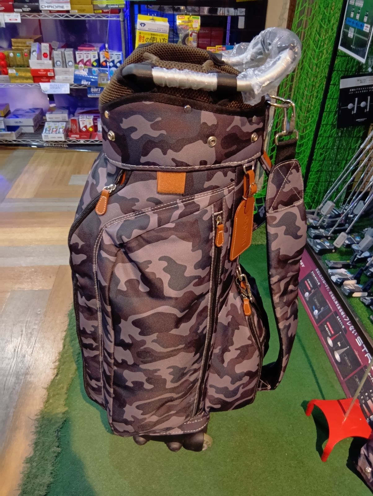 人気ブランドの新作も！ Cb ♥品 OOWLS キャスター付き キャディバッグ ダークカモ メンズサイズ 9.5型 47インチ対応 2025年モデル ゴルフバッグ カートタイプ JYPRF24TCB ジーパーズオリジナル 大崎店