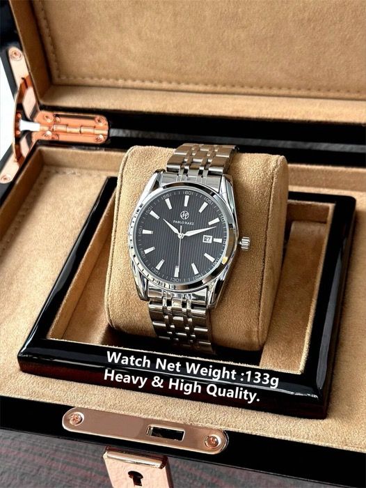 腕時計 メンズ クォーツ 1個 メンズ 豪華なジュエリー腕時計 有名ブランド 新作 夏のアクセサリー 男性用高級腕時計  シルバーステンレススチールブレスレットチェーン 50M防水 シンプルカ