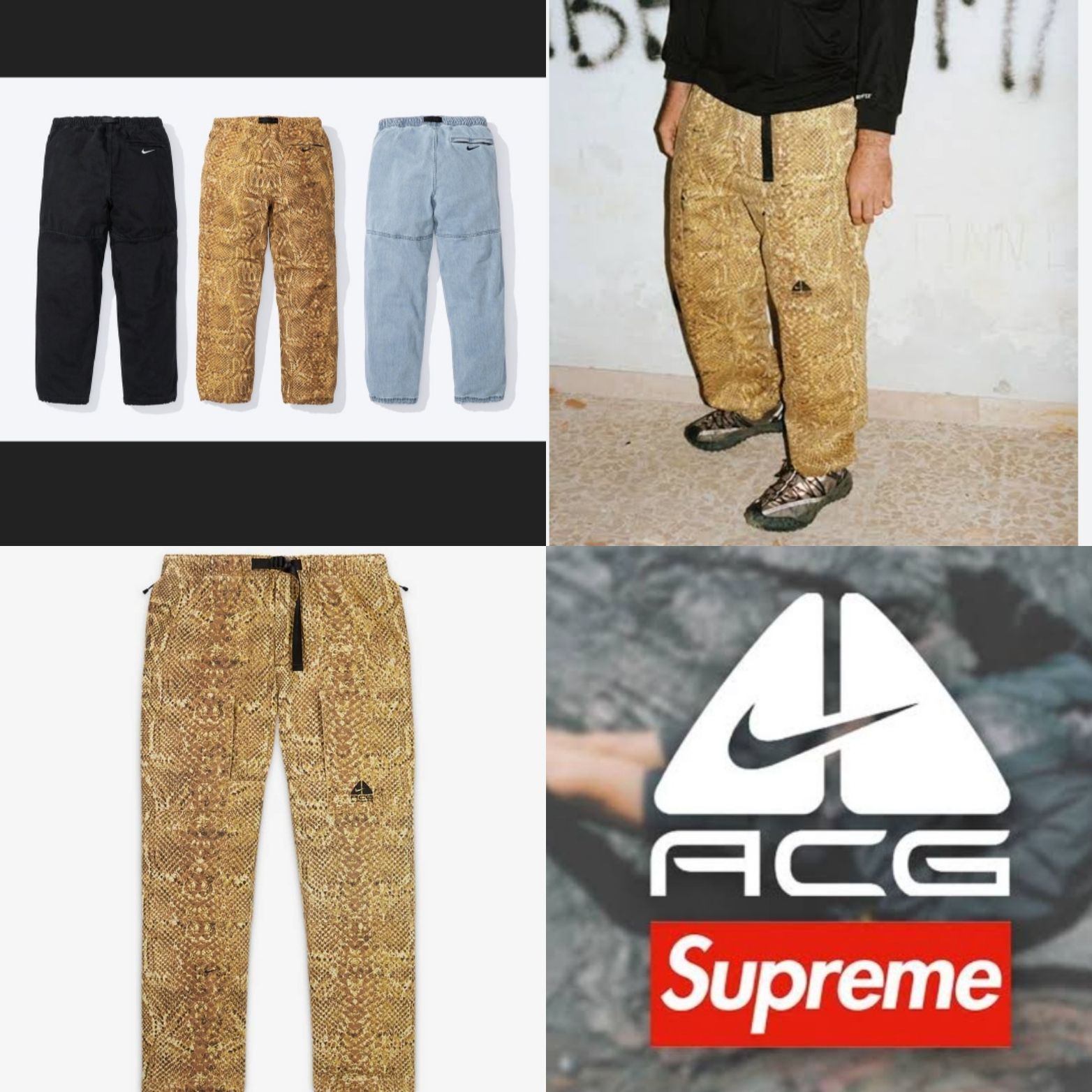 ACG × Supreme スネークカモパンツ M シュプリーム ナイキ - メルカリ